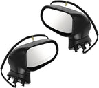 2 Piece Driver and Passenger Side Mirror Assembly Set Electric Adjustment Heated No Memory Black Compatible with 2007-2011 Honda Civic HO1320243 HO1320260 HO1321243 HO1321260