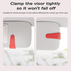 Sunglass Holder for Car Visor, Red, 2 Packs | Suede Cloth, Magnetic, Organizer for Car Accessories