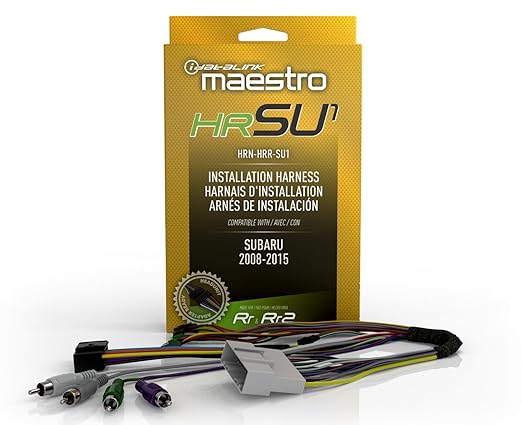 Maestro HRN-HRR-SU1 T-Harness for Select Subaru Vehicles 2008-15, replace the factory radio while retaining steering wheel controls & use of factory amp (ADS-MRR or ADS-MRR2 module required)