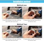Car Blind Spot Mirror, 2"" Round Convex Mirror, Frameless HD Glass Rear View Mirror with Wide Angle Adjustable Stick, Universal Vehicle Exterior Accessories for Car SUV Truck (2 PCS)