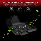 Floor Mats & Trunk Mat for 11th Gen Honda Civic Hatchback(Not for Hybrid) 2026 2025 2024 2023 2022, All Weather Custom Fit TPE Car Floor Liners,1st & 2nd Row & Trunk Liner