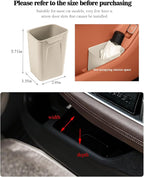 Car Interior Storage Box, Black Silicone Door Side Organizer with Umbrella Holder and Trash Can, Vehicle Accessory (Beige)