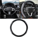 15 Inch Car Leather Steering Wheel Cover, Automotive Accessories Elastic Breathable Anti-Slip Soft Wheel Protector Fits Men and Women, Suitable for SUVs, Trucks, Vehicles and RVs (Gray-1)