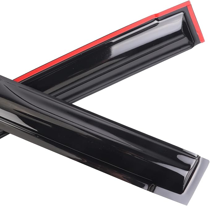 Durable Window Deflector for 2003-2009 Toyota 4 Runner, Original Tape-on Window Visors, Vent Deflector, rain Guards for Cars, Dark Smoke, 4 PCS WV94924