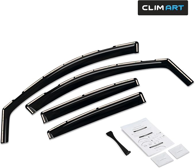 in-Channel Incredibly Durable Rain Guards for Chevrolet Chevy Equinox 2018-2024, Vent Window Visors, Car Accessories, Vent Deflector, Original Window Deflectors, 4 pcs - 618258
