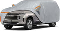 Car Cover for 2007-2026 Chevrolet Tahoe/Cadillac Escalade/GMC Yukon, Waterproof Custom-fit All Weather Sun Rain UV Dust Snow Protection Outdoor Car Cover with Door Zipper and Cotton Lining-Grey