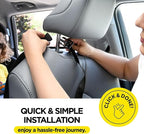 Back Seat Cover for Kids + 6 Pocket Storage Organizer, 2 Pack X-Large Kick Mats Backseat Protector with iPad Tablet Holder, Car Seat Back Protectors for Vehicles to Protect from Dirt & Mud