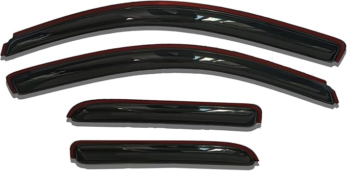 in-Channel Side Window Visors Rain Guards Deflectors for Chevy Silverado/GMC Sierra 1500 2500HD 3500HD Double/Extended Cab 2014-2018,1500 LD/Limited 2019, Vent Shade Wind Sun Rain Guards 4PC 194528