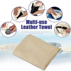 Chamois Cloth for Car - 35'' x 23.6'' (5.7 sq ft) - Extra Large Drying Natural Shammy Towel Real Leather Washing Cloth Cleaning Car Wipes
