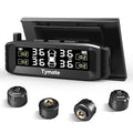 TM8 Tire Pressure Monitoring System, Wireless Solar TPMS with 4 External Sensors & 6 Alarm Modes, Colorful Display, Easy to Intall on Windshield, Ideal for RV Sedan SUV MPV Truck (0-87 PSI)