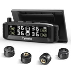 TM8 Tire Pressure Monitoring System, Wireless Solar TPMS with 4 External Sensors & 6 Alarm Modes, Colorful Display, Easy to Intall on Windshield, Ideal for RV Sedan SUV MPV Truck (0-87 PSI)