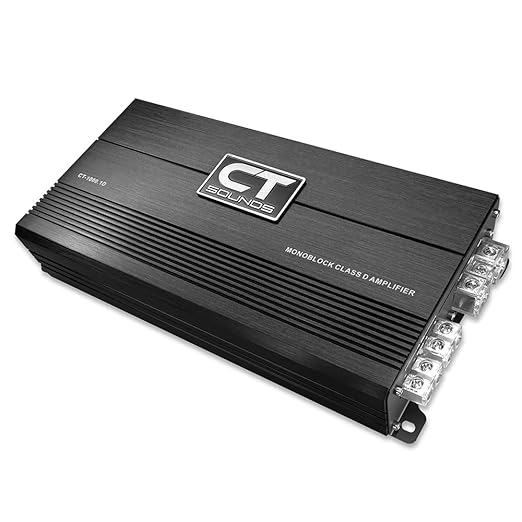 CT Sounds CT-1000.1D Compact Class D Car Audio Monoblock Amplifier, 1000 Watts RMS