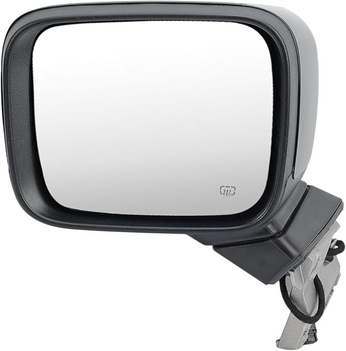 Left Driver Side Mirror Compatible with Jeep Renegade 2015-2025 Heated Manual Folding Power Glass Paintable Black