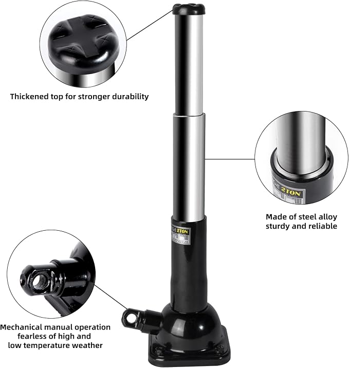 Car Jack 2 Ton Screw Jack and Jack Stand in One, 4000 lb Capacity, Off-Road/Overlanding Use (7.08" - 15.35") tire Jack fit Ford F150 Chevy Silverado Doge Ram Toyota Land Cruiser Prado (107B)