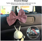 2 Pack Car Seat Headrest Hook, Auto Seat Hook Hangers Storage Organizer Interior Accessories for Handbag Clothes Coats Grocery Bags (Leather pink)