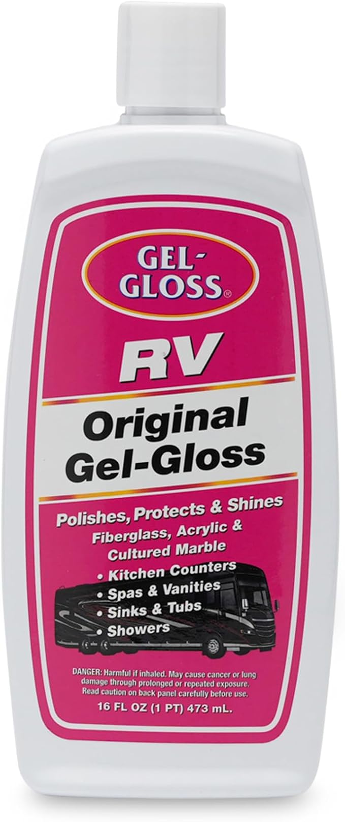 RV Polish w/Carnauba Cleaner Wax Formulation for a Protective Coating - Removes Water Spots, Light Scratches & Stains While Restoring Color & Shine,16 oz.