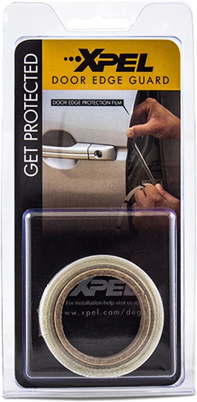 Door Edge Guard Protection Film Roll, 3/8" x 12' - Car or Truck Doors, Protective Barrier Against Minor Scratches, Paint Chips, Door Edge Impact, and Dings - Prevents Damage and Possible Rust