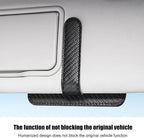 Car Sun Visor Organizer, PU Leather Vehicle Visor Document Storage Pocket for Sunglass Card Pen, Multifunctional Automotive Interior Holder Accessories, Universal Fit (Carbon Black)