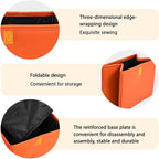 Car Trash Can, Leather Foldable Large Capacity Vehicle Hanging Garbage Bin Organizer, Waterproof Auto Interior Storage Bag Container Accessories, Universal for SUV Sedan Truck (Orange)