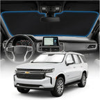 for Chevy Tahoe Sun Shade Windshield Cover - Custom Fit Tahoe Accessories 2021-2025 2026 Sunshade Foldable UV Protection & Heat Shield Sun Visor Accessories