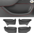 2025 2026 Tesla Model Y Juniper Door Pocket Liner & Storage Organizer Set | 4PCS Full-Cover TPE Door Slot Trays Waterproof Interior Accessories Fit for Model Y 2025 2026 Not Fit Standard & YL