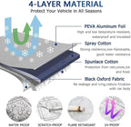 Windshield Cover for Ice and Snow - Universal Windshield Cover Fit for Car, SUV, Truck, 600D Oxford Fabric Winter Frost Protector for Ice & Sleet, Includes 2 Side Mirror Covers, XL White
