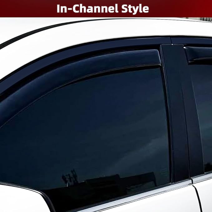 in Channel Rain Guards Fit for Nissan Altima 2019 2020 2021 2022 2023 2024 2025 2026, Durable Window Visors Wind Deflectors, Smoke Vent Shase Shields-4PCS