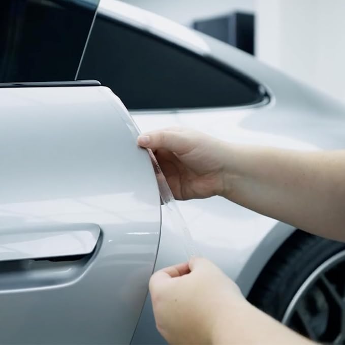 Door Edge Guard Protection Film Roll, 3/8" x 100' - Car or Truck Doors, Protective Barrier Against Minor Scratches, Paint Chips, Door Edge Impact, and Dings - Prevents Damage and Possible Rust