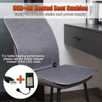 USB Heated Seat Cushion for Office Chair, Large Heating Area Cover | Therapy Heating Pad for Back, Lumbar, Hip, Thigh with 3 Temperatures Levels, 17In * 35.5In
