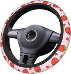 Strawberry Steering Wheel Cover Universal 14.5-15 Inch Non-Slip Strawberry Car Accessories