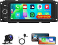 5Ghz WiFi [64G] Android Car Radio for Dodge Ram 2002-2006, Jeep Wrangler 2003-2006, Jeep Liberty 2002-2007, Jeep Grand Cherokee 1999-2004 – 6.86" HD Touchscreen with CarPlay Android Auto 2+64G GPS SWC