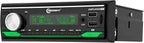 Amplayer G2 Bluetooth Car Stereo Single DIN Media Receiver with Built-in 400W RMS Amplifier, 4 Channels, USB, SD, FM Radio, Hands-Free Calling, Audio Processor & RGB LED Control