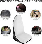 Waterproof Car Towel Seat Cover, Sweating Non-Slip Premium Towel Carseat Cover Protector, Universal Soft Machine Washable Car Truck SUV Front Seat Cover for Gym Workout Beach Hiking (White)