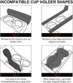 JINKEY Dual Cup Holder Expander for Car, 2 in 1 Multifunctional Large Car Cup Holder Expander Adapter with expanded 2.69"- 3.94" Adjustable Base for Bottles Cups Drinks Snack Organizer Holder