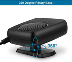 Car Heater, 12V 150W Portable Car Heater Plug into Cigarette Lighter, 2 in 1 Fast Heating Defrost Defogger, 360 °Rotatable Handheld Windscreen Defogger Window Defroster for Car