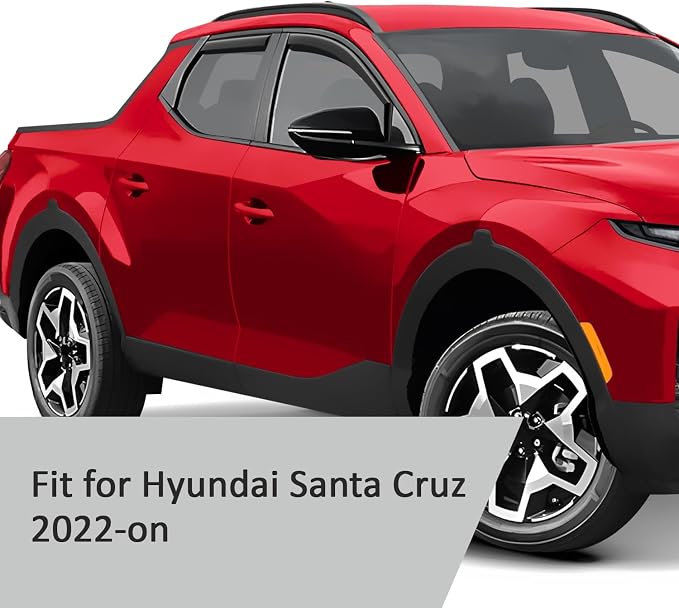 Voron Glass in-Channel Extra Durable Rain Guards for Hyundai Santa Cruz 2022-2026, Window Deflectors, Vent Window Visors, 4 Pieces - 200573
