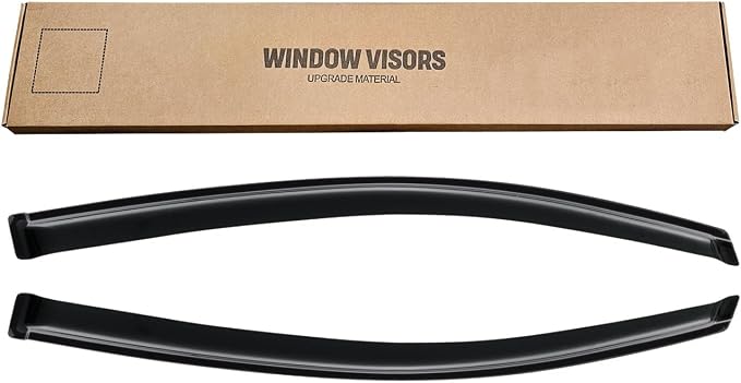 Window Rain Guards for 2012-2015 Honda Civic Coupe (2-Doors), Window Visor Guard Vent Wind Shade Deflector Rain Shield Protector Sun Visor for 12-15 Civic 2013 2014,Tape-on/Outside-Mount, 4PCS