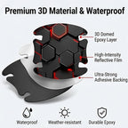 3D Texture Car Door Handle Protector ，Anti-Scratch Waterproof Paint Protection Film, Car Door Bowl Guard Sticker，Universal Vehicle Exterior Decoration Accessories (Red - A)