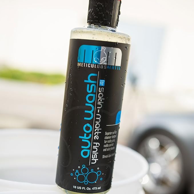 Car Wash Soap – Meticulous Matte – High Foaming Car Foam Soap for Foam Cannons, Guns and Buckets – Safe for Satin and Matte Paint Finishes, Scratch Free Cleaning, 16 oz Bubble Gum Scent
