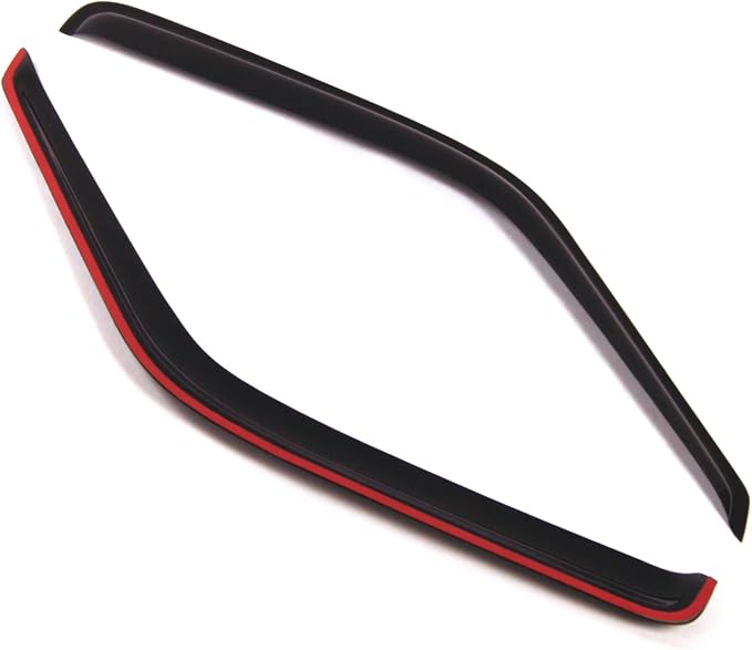 Outside Mount Window Vent Visors Rain Guards Compatible with Dodge Dakota 1987-1996 | Side Window Wind Deflectors Rain Shields | Smoke Tinted, 2 Pcs Set, DGWV-110