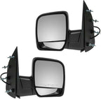 2 Piece Driver and Passenger Side Mirror Assembly Set Electric Adjustment Non-Heated No Memory Black Compatible with 2003-2006 Ford E150 2003-2005 E150 E250 E350 Club Wagon E350 E450 2003 E550