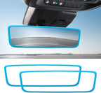 Car Rear View Mirror Protector Frame, Silicone Auto Rearview Edge Protection Cover Compatible with Model 3 Model Y, Interior Rear View Trim Frame Decoration, Car Accessories (Sky Blue-2PCS)