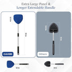 Windshield Cleaner Tool for Inside Car Windows with 6 Microfiber Pads Power Blade Glass Cleaning Kit, Magnetic Reach Handle for Auto Interior, Streak Free Window Supplies