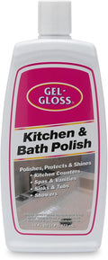 Gel-Gloss Home Kitchen & Bath Polish - Carnauba Wax Formulation, 16 oz. | High Shine Protective Coating, Removes Water Spots, Light Scratches & Stains, Restores Color & Shine
