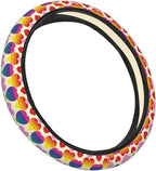 Rainbow Love Steering Wheel Covers Anti-Slip Elasticity Car Accessories Steering Wheel Protector Universal 15 Inch for Cars SUV Vehicle Truck