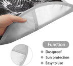 Universal Car Steering Wheel Sun Shade Cover,Black White American Eagle Heat-Resist Aluminum Foil Steering Wheel Cover for Most Car Auto Interior Protector
