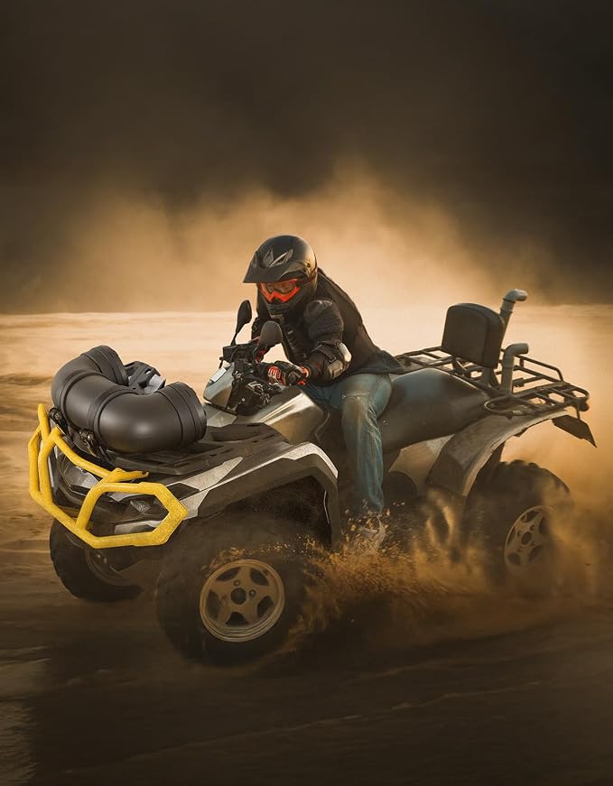 ATV Speaker 8 Inch Bluetooth-connectivity ATV UTV Sound Bar w/ 20 RGB Light Modes, 2X Full Range Speakers 2X Tweeters Boat Sound System Compatible with Polaris Sportman Fourtrax Can Am