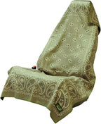 Athletic Running Towel, Full-Sized, Car Seat Cover - Performance Microfiber (Paisley Probs Green)