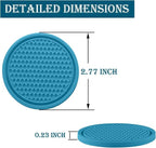 Car Cup Coaster, 4PCS Universal Non-Slip Cup Holders Embedded in Ornaments Coaster, Car Interior Accessories, Light Blue