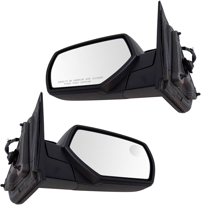 2 Piece Driver and Passenger Side Mirror Assembly Set Electric Adjustment Heated No Memory Textured Compatible with 2014-2018 Chevrolet Silverado GMC Sierra 1500 2015-2019 2500 3500 HD GM1320492